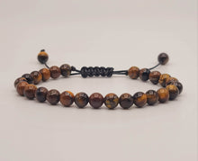 Load image into Gallery viewer, Tiger's Eye Shinny 4mm Bracelet Powerful Bracelet Adjustable