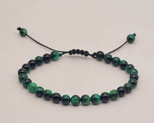 Load image into Gallery viewer, Green Tiger's Eye Shinny 4mm Bracelet Powerful Bracelet Adjustable