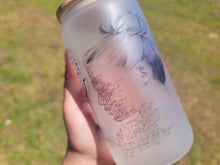 Load image into Gallery viewer, Feng Shui Woman tree Beer Can glass | Boho Coffee Glass | Aesthetic Coffee Glass | 16 oz