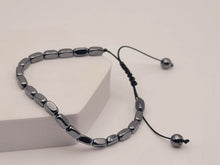 Load image into Gallery viewer, Hematite Power Mini 4mm Beaded Gemstone Bracelet Adjustable