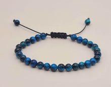 Load image into Gallery viewer, Blue Tiger's Eye Shinny 4mm Bracelet Powerful Bracelet Adjustable