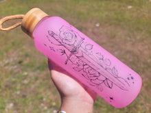 Load image into Gallery viewer, Borosilicate Glass Water Cute and Trendy Floral Cup, spade cup