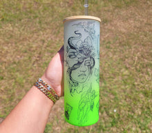Load image into Gallery viewer, Sphynx Cat Can Glass | Boho Fallen Angel Coffee Glass  24 oz