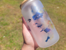 Load image into Gallery viewer, Feng Shui Woman tree Beer Can glass | Boho Coffee Glass | Aesthetic Coffee Glass | 16 oz