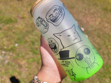 Load image into Gallery viewer, Funny Meme Beer Can Glass | Boho Coffee Glass | Aesthetic Coffee Glass