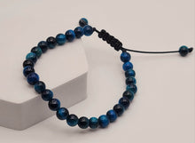 Load image into Gallery viewer, Blue Tiger's Eye Shinny 4mm Bracelet Powerful Bracelet Adjustable