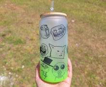 Load image into Gallery viewer, Funny Meme Beer Can Glass | Boho Coffee Glass | Aesthetic Coffee Glass