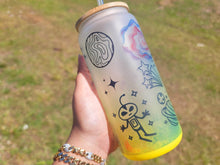 Load image into Gallery viewer, Space Astronaut and Alien Beer Can Glass | Boho Coffee Glass | Aesthetic Coffee Glass