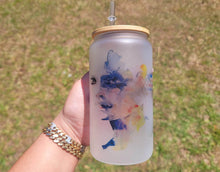 Load image into Gallery viewer, Feng Shui Woman tree Beer Can glass | Boho Coffee Glass | Aesthetic Coffee Glass | 16 oz