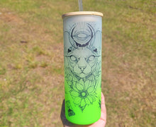 Load image into Gallery viewer, Sphynx Cat Can Glass | Boho Fallen Angel Coffee Glass  24 oz