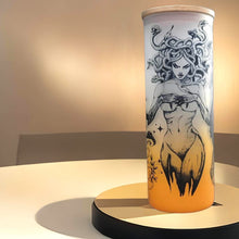 Load image into Gallery viewer, Medusa Beer Can Glass | Boho Mushroom Coffee Glass | 24 oz