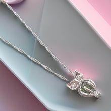 Load image into Gallery viewer, 100 % Natural Handmade Crystal Moldavite Owl Locker Necklace