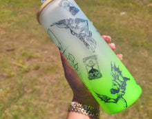 Load image into Gallery viewer, Sphynx Cat Can Glass | Boho Fallen Angel Coffee Glass  24 oz