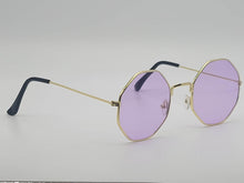 Load image into Gallery viewer, Popular Fashion Medium hexagonal Unisex Luxury Sunglasses Purple