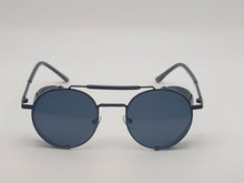 Load image into Gallery viewer, Steampunk Goggles Glasses Round Sunglasses Emo Retro All black