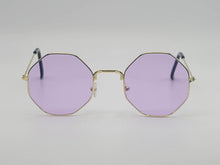 Load image into Gallery viewer, Popular Fashion Medium hexagonal Unisex Luxury Sunglasses Purple