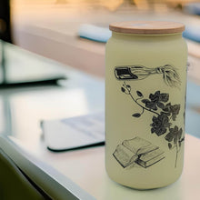 Load image into Gallery viewer, Owl Beer Can Glass | Boho Colorful Owl Coffee Glass | 16 oz