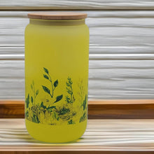 Load image into Gallery viewer, Flowers Beer Can Glass | Boho Floral Coffee Glass 16 oz