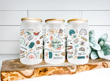Load image into Gallery viewer, Daily Affirmations Beer Can glass | Boho Coffee Glass | Aesthetic Coffee Glass