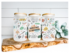 Load image into Gallery viewer, Mom Daily Affirmations Beer Can glass | Boho Coffee Glass | Aesthetic