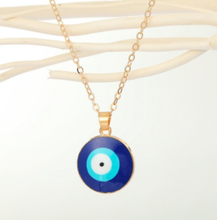 Load image into Gallery viewer, Evil Eye Necklace Blue Evil Eye Blue Eye Necklace • Gift for Her • EVIL eye Necklace