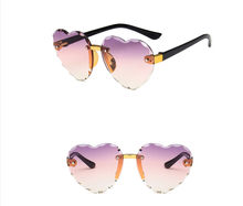 Load image into Gallery viewer, Lb Diamond - Heart Shape Heart Sunglasses Retro Vintage Boho Translucent Sun Glasses