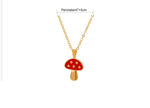 Load image into Gallery viewer, Mushroom Necklace for women Boho Jewelry Various Colors