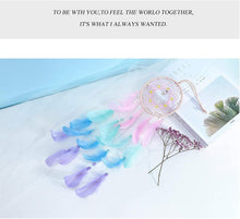 Load image into Gallery viewer, Native American Navajo Made 5.1 Inch Dreamcatcher Beautiful Colors Pink Blue & Purple Handmade