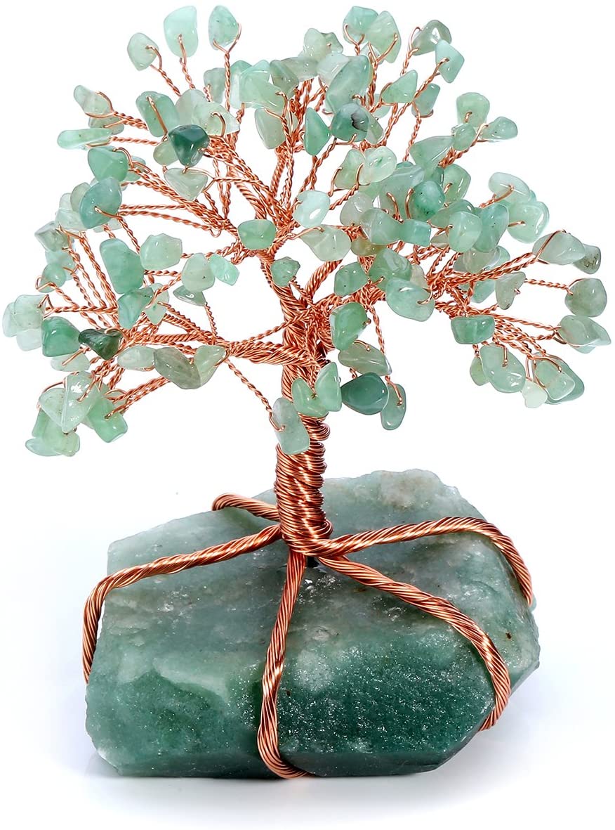 green aventurine money tree Green Aventurine Feng Shui Crystal tree – LB Diamond Store