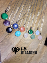 Load image into Gallery viewer, Natural Handmade Crystal Necklace Amethyst, Rose quartz, Green aventurine, Opal, Malachite, Blue soladite