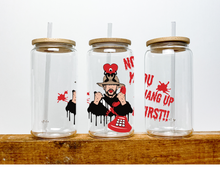 Load image into Gallery viewer, Conejo Bad Bunny Halloween Themed Iced Coffee Cup Glass - Trendy Glass Jar