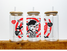 Load image into Gallery viewer, Bad Bunny Halloween Themed Iced Coffee Cup Glass - Trendy Glass Jar