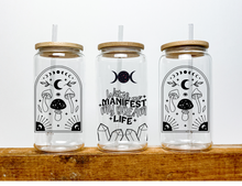 Load image into Gallery viewer, Manifestation Beer can glass Crystal Coffee Cup | Boho Coffee Glass |