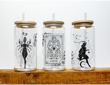 Load image into Gallery viewer, Cancer Sign Zodiac Sign Glass Tumbler, 16oz Iced Coffee Cup, Birthday Gift for Her