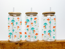 Load image into Gallery viewer, Mushroom Beer Can Glass | Boho Mushroom Coffee Glass | Aesthetic