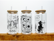 Load image into Gallery viewer, Sagittarius  Sign Zodiac Sign Glass Tumbler, 16oz Iced Coffee Cup, Birthday Gift for Her