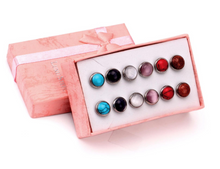 Load image into Gallery viewer, Surgical steel stud earrings set | tarnish free earrings Hypoallergenic earrings