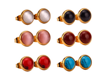 Load image into Gallery viewer, Surgical steel stud earrings set | tarnish free earrings Hypoallergenic earrings