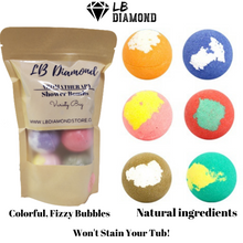 Load image into Gallery viewer, Bath Bomb 6 Pack Fizzer Gift Set Assorted Scents & Colors - VEGAN