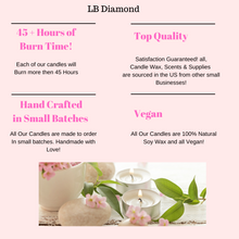 Load image into Gallery viewer, Rose Petals Natural Soy Wax Candle Highly Scented with Rose Quartz Crystals