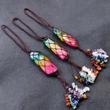 Load image into Gallery viewer, Crystal Tassel | 7 Chakra Hanger | perfect gift for her hanger Big Stone, Hand made