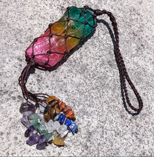 Load image into Gallery viewer, Crystal Tassel | 7 Chakra Hanger | perfect gift for her hanger Big Stone, Hand made