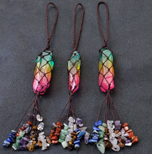 Load image into Gallery viewer, Crystal Tassel | 7 Chakra Hanger | perfect gift for her hanger Big Stone, Hand made