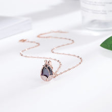Load image into Gallery viewer, Gorgeous Rose Necklace, Flower Charm, Pendant with Crystals