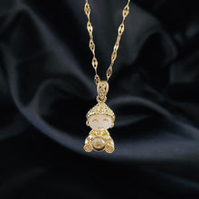 Load image into Gallery viewer, Cute Buddha Necklace 18K Gold Plated Cute Laughing Buddha