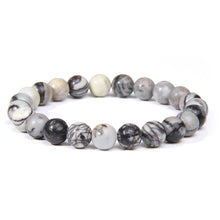 Load image into Gallery viewer, Natural Black Picasso Bracelet for inner peace & transformation 8mm