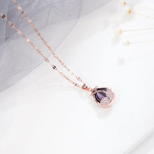 Load image into Gallery viewer, Gorgeous Rose Necklace, Flower Charm, Pendant with Crystals