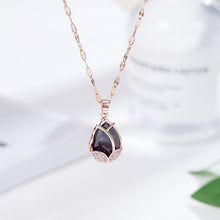 Load image into Gallery viewer, Gorgeous Rose Necklace, Flower Charm, Pendant with Crystals