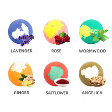 Load image into Gallery viewer, Bath Bomb 6 Pack Fizzer Gift Set Assorted Scents & Colors - VEGAN