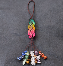 Load image into Gallery viewer, Crystal Tassel | 7 Chakra Hanger | perfect gift for her hanger Big Stone, Hand made
